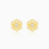 Anushka Sharma Golden Blooming Flower Stud Earrings