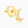 Anushka Sharma Golden Crescent Zircon Tiny Earrings
