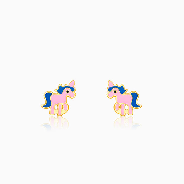 Golden Pie Unicorn Kids Earrings (4-12 yrs)