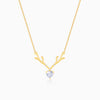Golden Deer Heart Necklace