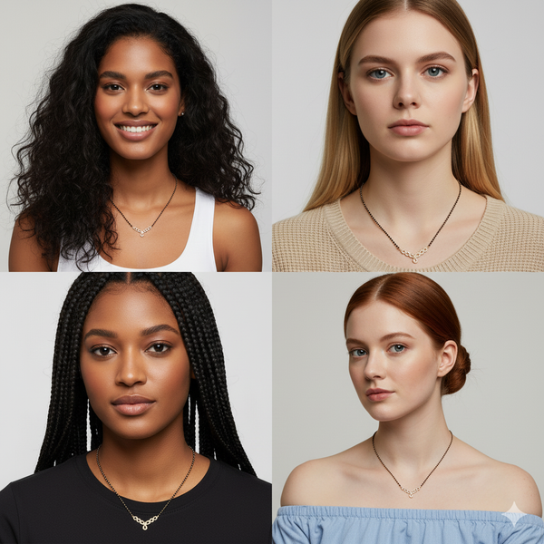 Golden Enamoured In Love Mangalsutra