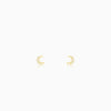 Anushka Sharma Golden Crescent Zircon Tiny Earrings
