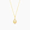 Golden Glint Pendant With Link Chain