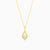 Golden Glint Pendant With Link Chain